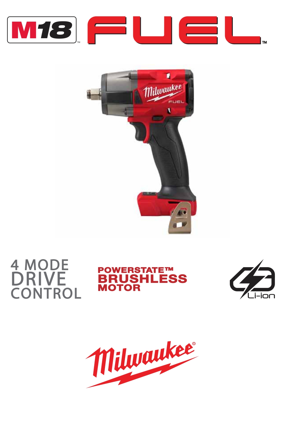 Imexco, FUEL ┬╜ΓÇ¥ COMPACT IMPACT WRENCH WITH FRICTION RING   M18  FIW2F12-0X